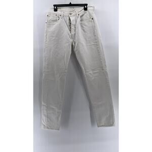 LEVI'S Men's White 501 CT Button-Fly Denim Five-Pocket Jeans SZ 32X34